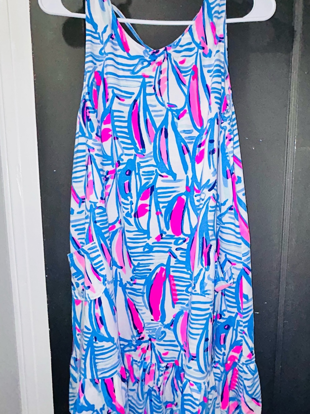 Lilly Pulitzer Blue, Pink & White Sailboat-Print